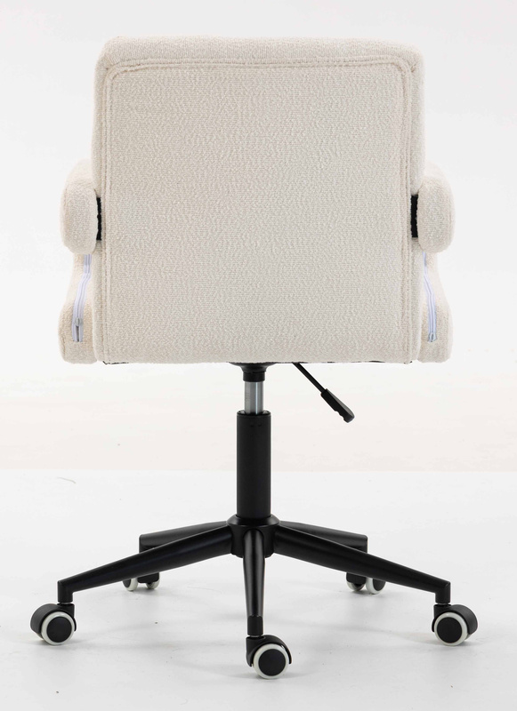 HR8404K Scaun Crem Boucle cu Bază Neagră