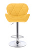 HR111W Scaun Galbenă Velur Bază Cromata