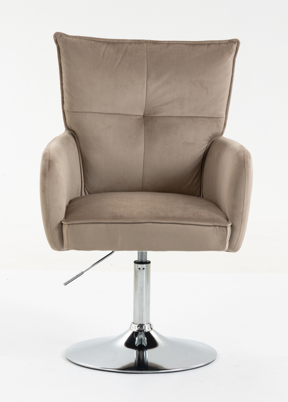 HR250N Scaun Catifea Latte Bază Cromata