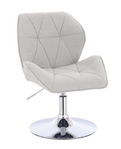 HR212N Scaun Gri Boucle cu Bază Cromata