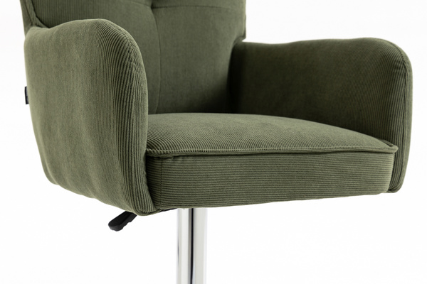 HR250W Scaun Zsályazöld Prémium Kordbársony Bază Cromata