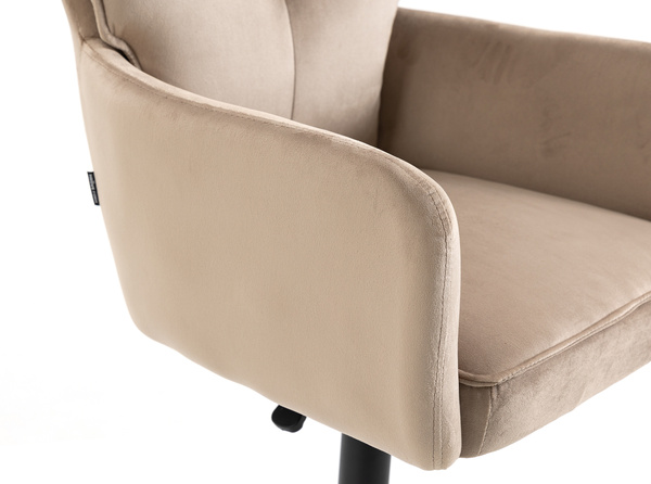 HR250W Scaun Catifea Latte Bază Neagră