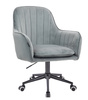 HR2022K Scaun Gray din Catifea Bază Neagră