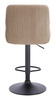 HR920W Scaun Latte din Catifea cu Bază Neagră