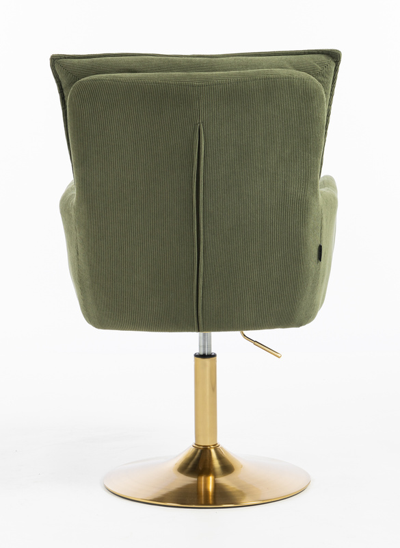 HR250N Scaun Zsályazöld Prémium Kordbársony Bază Aurie