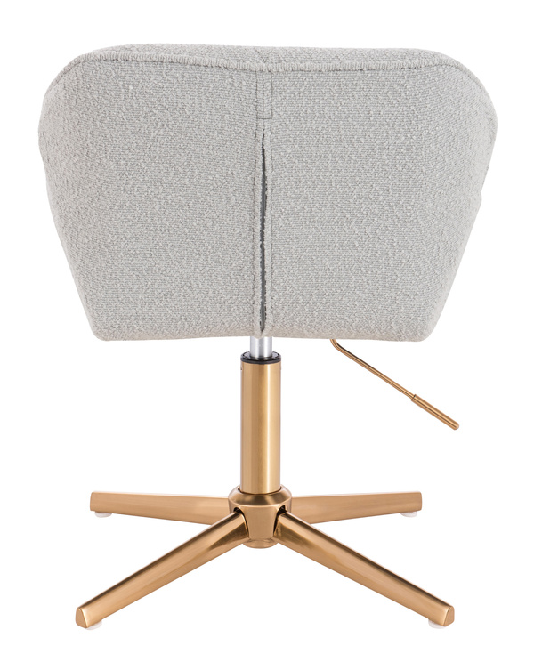 HR111CROSS Scaun Gri Boucle cu Bază Aurie