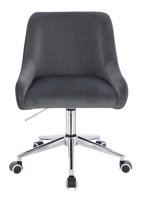 HR920K Scaun Grafit din Catifea cu Bază Cromata