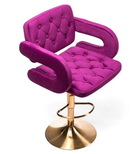HR8403W Scaun Catifea Fucsia Bază Aurie