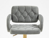 HR8403KW Scaun Catifea Gray cu Bază Aurie