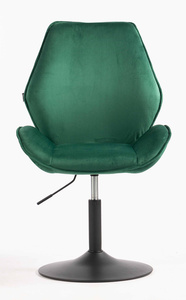 HR350N Scaun Verde din Catifea Bază Neagră