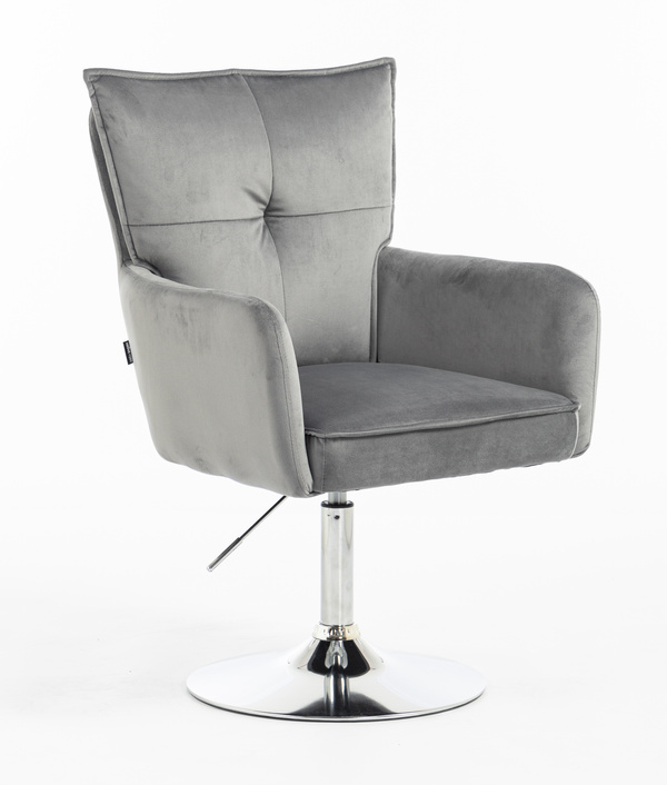 HR250N Scaun Catifea Grafit Bază Cromata