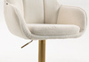 HR2055KW Scaun Crem din Boucle cu Bază Aurie