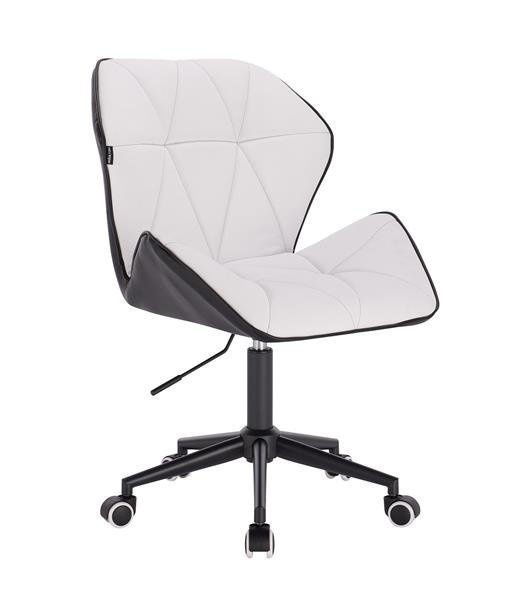 HR212K SCAUN ALB ȘI NEGRU BAZĂ NEGRĂ