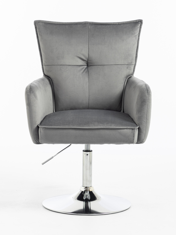 HR250N Scaun Catifea Grafit Bază Cromata