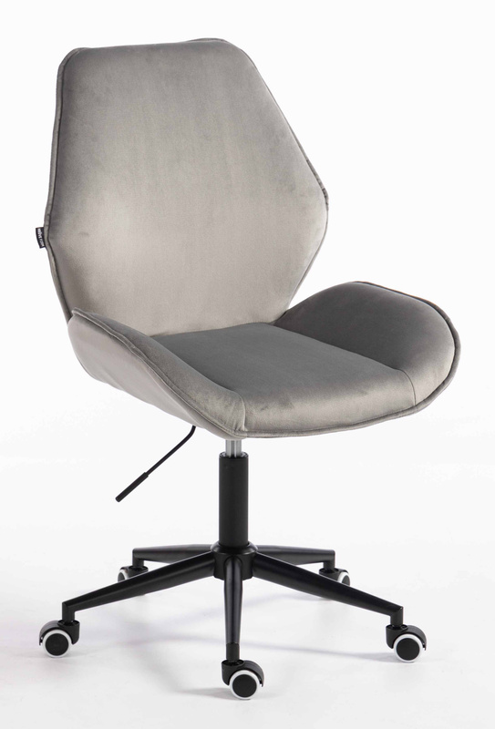HR350K Scaun Gray din Catifea Bază Neagră