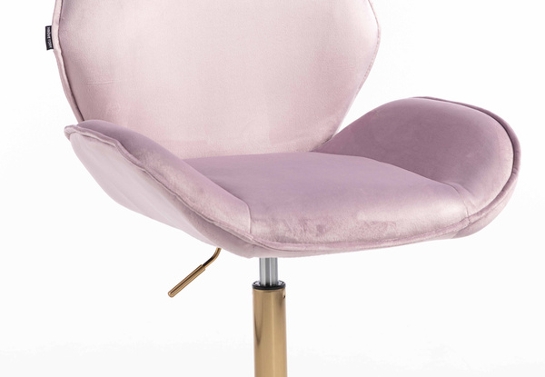 HR350K Scaun Mov din Catifea Bază Aurie