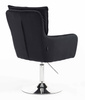 HR250N Scaun Catifea Neagră Bază Cromata
