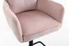 HR250KW Scaun Catifea Roz Pudra Bază Neagră