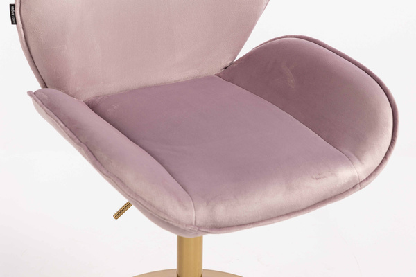 HR350N Scaun Mov din Catifea Bază Aurie