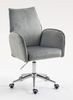 HR280K Scaun Gray din Catifea cu Bază Cromata