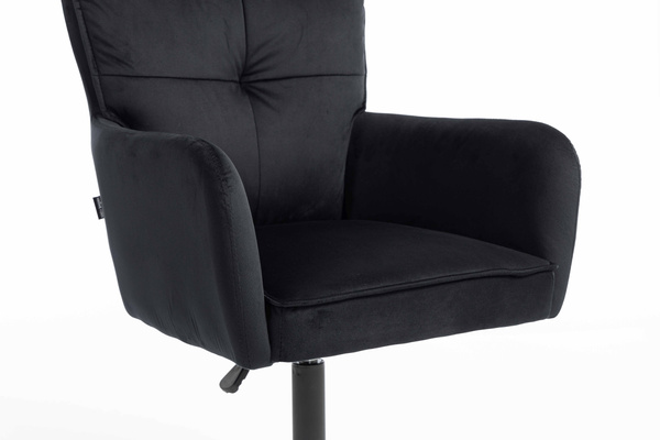 HR250CROSS Scaun Catifea Neagră Bază Neagră