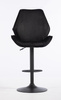 HR350W Scaun Neagră din Catifea Bază Neagră