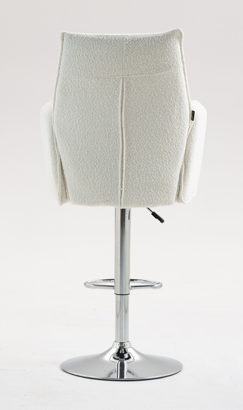 HR280W Scaun Crem Boucle cu Bază Cromata