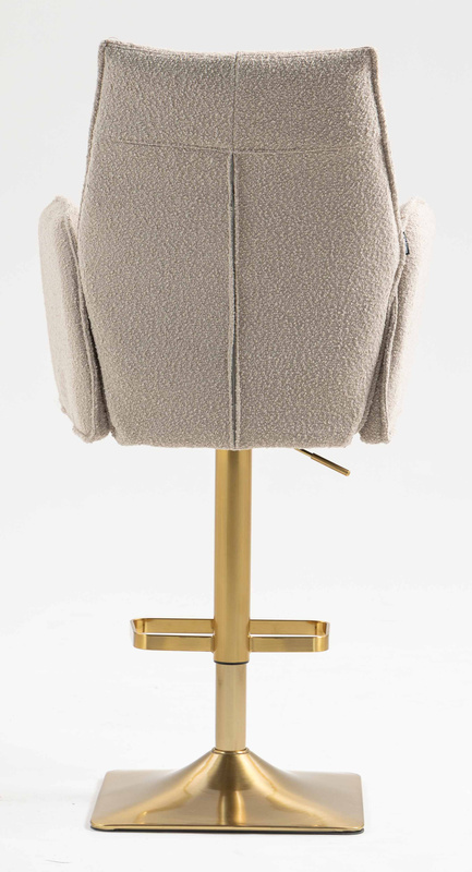 HR280KW Scaun Latte Boucle cu Bază Aurie