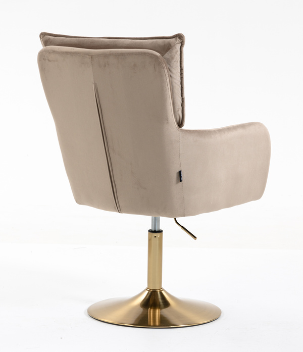 HR250N Scaun Catifea Latte Bază Aurie
