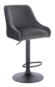 HR920W Scaun Grafit din Catifea cu Bază Neagră