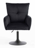 HR250N Scaun Catifea Neagră Bază Neagră