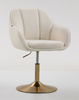 HR2055N Scaun Crem din Boucle cu Bază Aurie