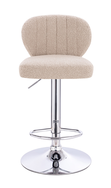 HR193W Scaun Latte Boucle cu Bază Cromata