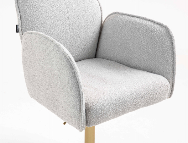 HR280N Scaun Gri Boucle cu Bază Aurie