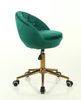 HR948K Scaun Verde din Catifea cu Bază Aurie