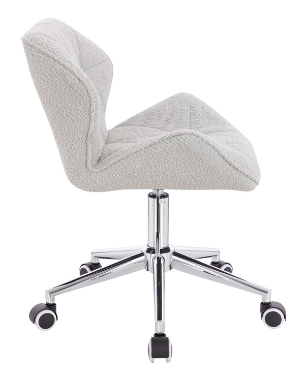 HR111K Scaun Gri Boucle cu Bază Cromata