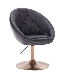 HC8516N Scaun Negru cu Bază Aurie