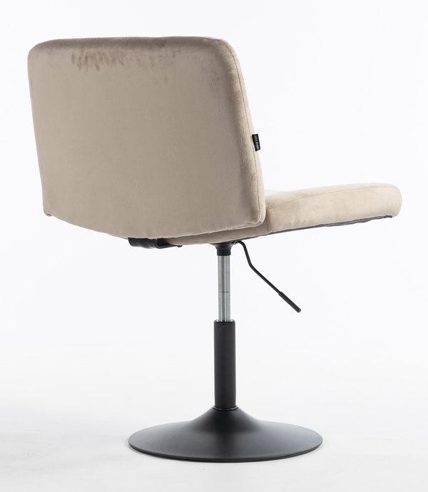 HR150K Scaun Latte din Catifea cu Bază Neagră
