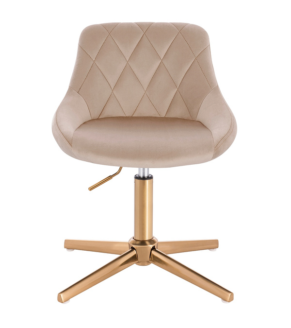 HR1054CROSS Scaun Latte Catifea cu Bază Aurie