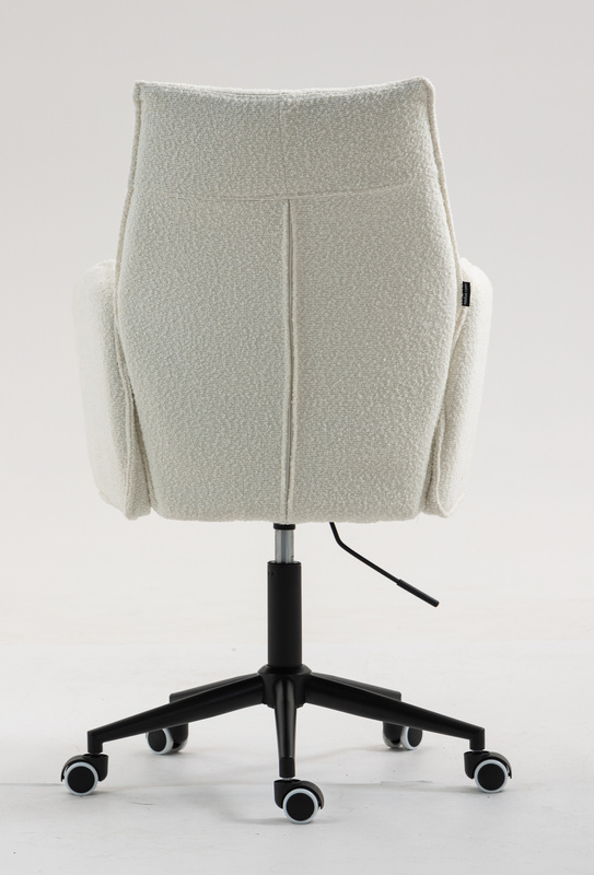 HR280K Scaun Crem Boucle cu Bază Neagră