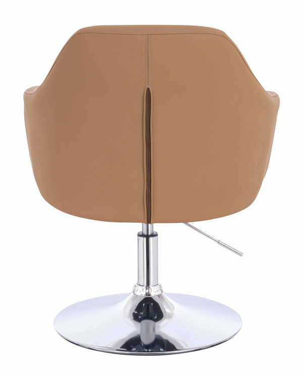 HR831N Scaun Caramel Piele Ecologica Premium Soft cu Bază Cromata