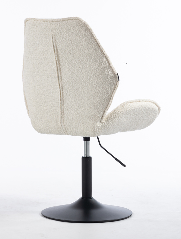 HR350CROSS Scaun Crem din Boucle Bază Neagră