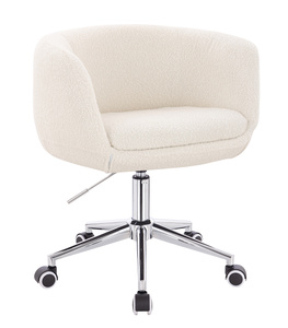 HR333K Scaun Boucle Crem cu Bază Cromata
