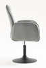 HR280N Scaun Gray din Catifea cu Bază Neagră