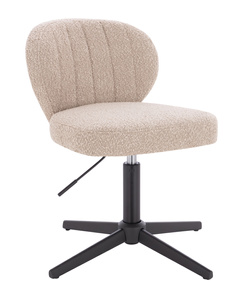 HR193CROSS Scaun Latte Boucle cu Bază Neagră