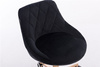 HR1054K Scaun Negru Catifea