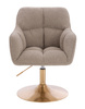 HR550N Scaun Latte Boucle cu Bază Aurie
