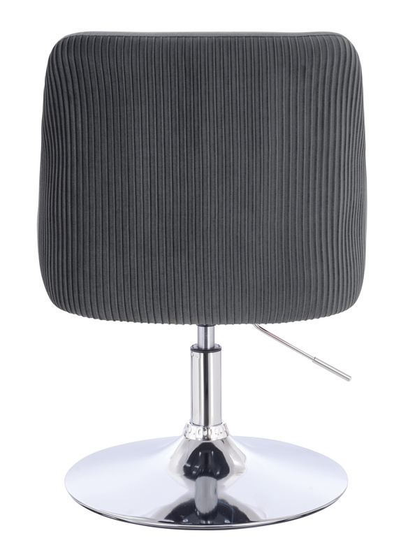 HR920N Scaun Grafit din Catifea cu Bază Cromata