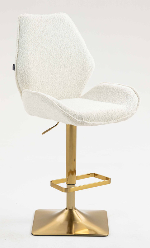 HR350KW Scaun Boucle din Catifea Bază Aurie