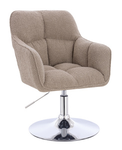 HR550N Scaun Latte Boucle cu Bază Cromata